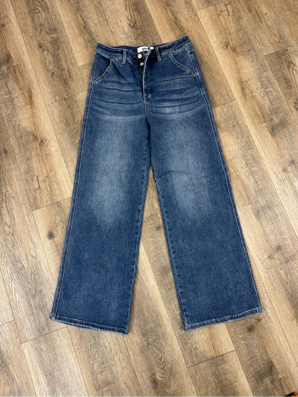 Mica Wide Leg High-Rise Women's Jeans - Medium/Dark Blue